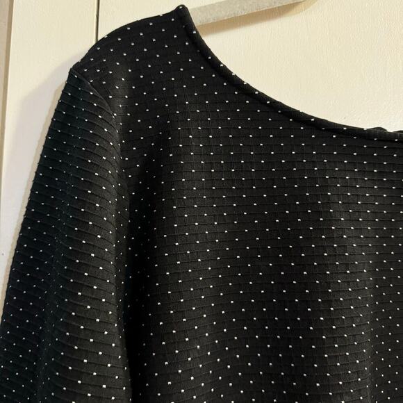 Ruti Scuba Essential Top Polka Dot Black Size 2/ Medium Lagenlook Casual - Picture 2 of 6